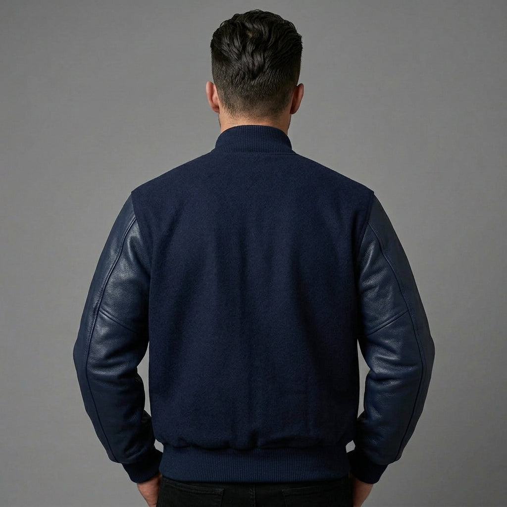 Men’s Letterman Varsity Bomber Jacket – Classic Style