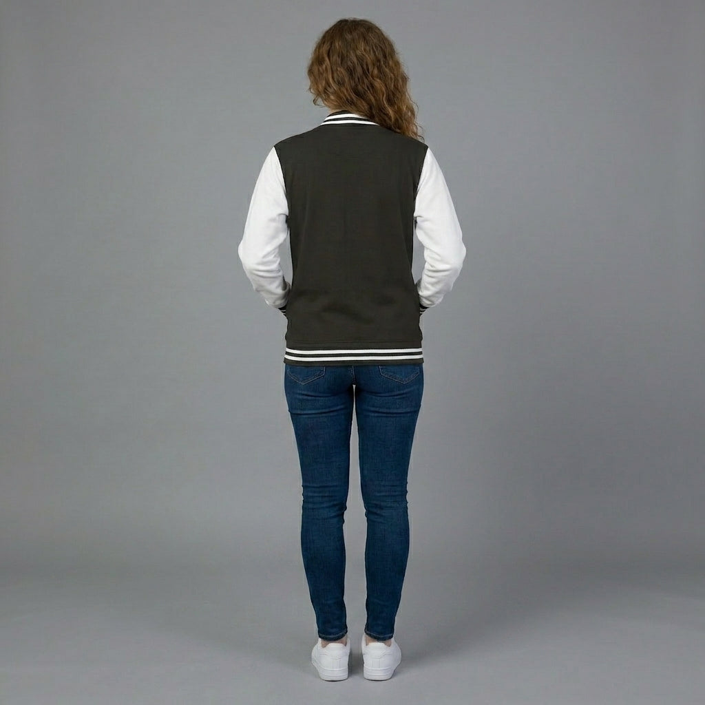 Monochrome Classic Women’s Varsity Letterman Jacket