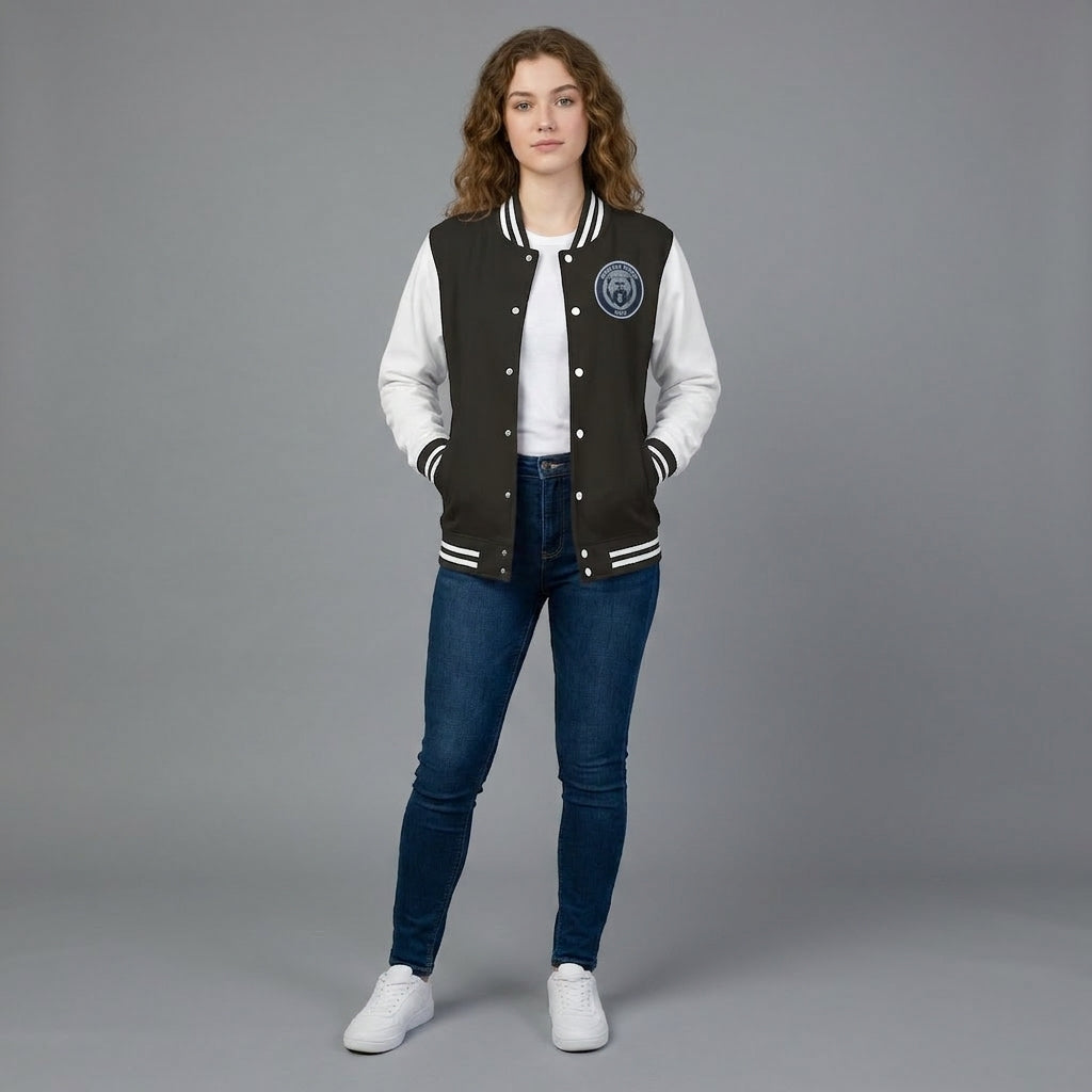 Monochrome Classic Women’s Varsity Letterman Jacket