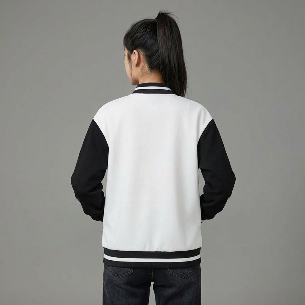 Monochrome Edge Women’s Varsity Jacket