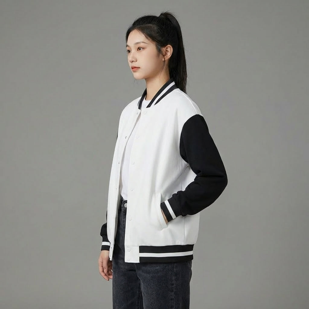 Monochrome Edge Women’s Varsity Jacket