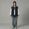 Navy Blue & Cream Women’s Varsity Jacket