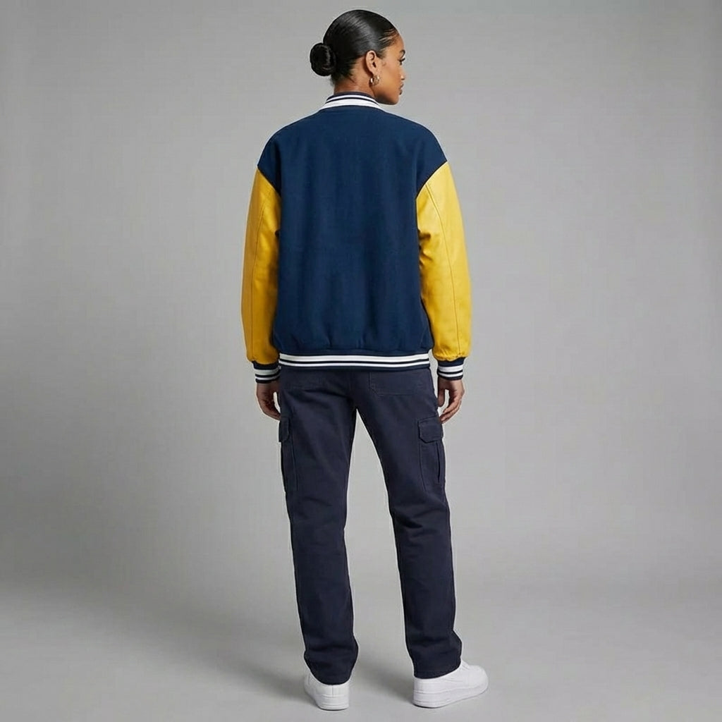 Navy Gold Legacy Women’s Varsity Jacket