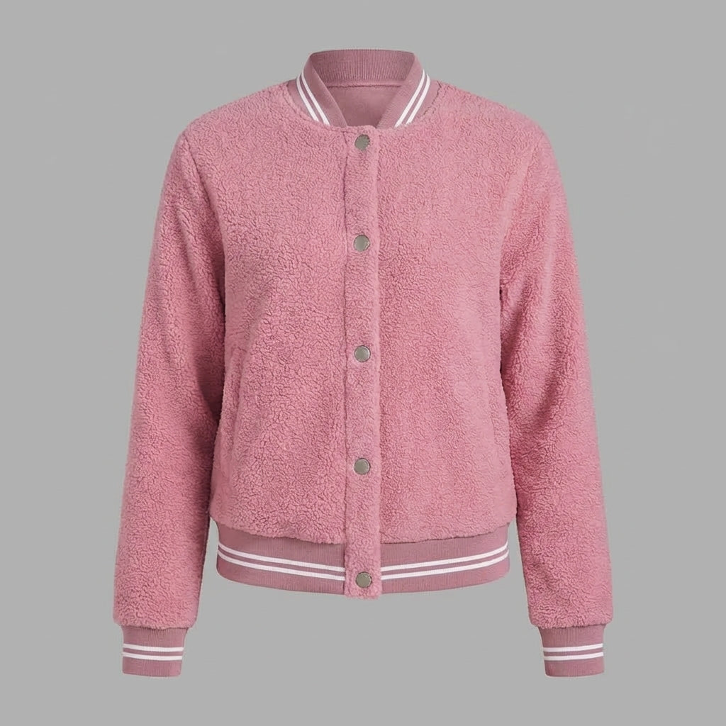 Neon Pink Vibe Women’s Varsity Jacket
