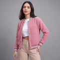 Neon Pink Vibe Women’s Varsity Jacket