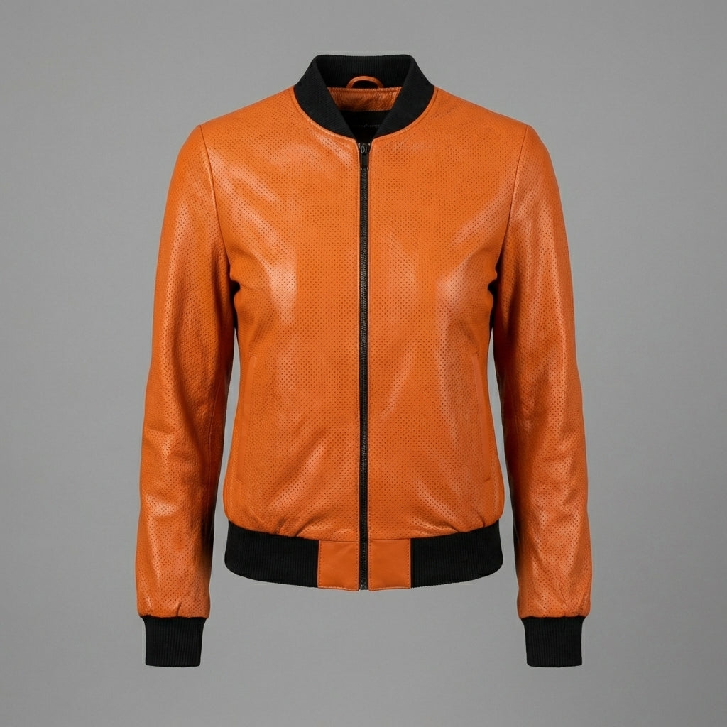 Orange Crush Classic Women’s Orange Varsity Jacket