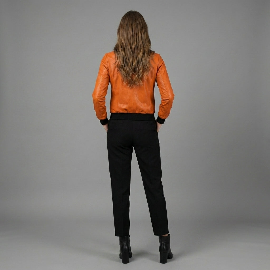 Orange Crush Classic Women’s Orange Varsity Jacket