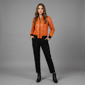 Orange Crush Classic Women’s Orange Varsity Jacket