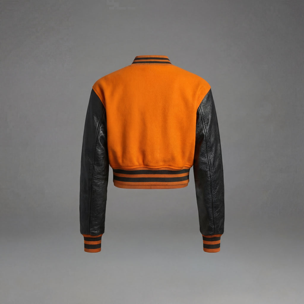 Orange & Black Elite Women’s Varsity Jacket