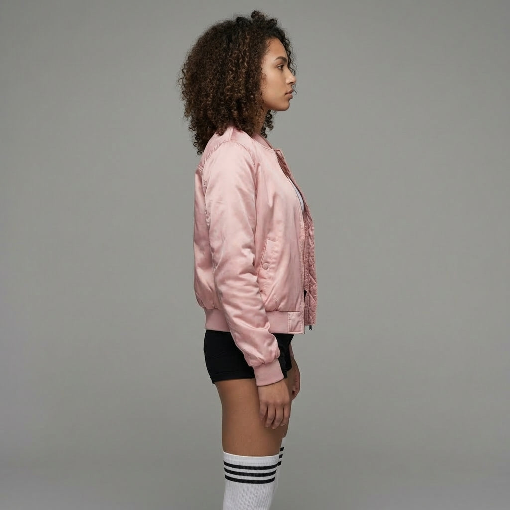 Peachy Pink Urban Varsity Jacket