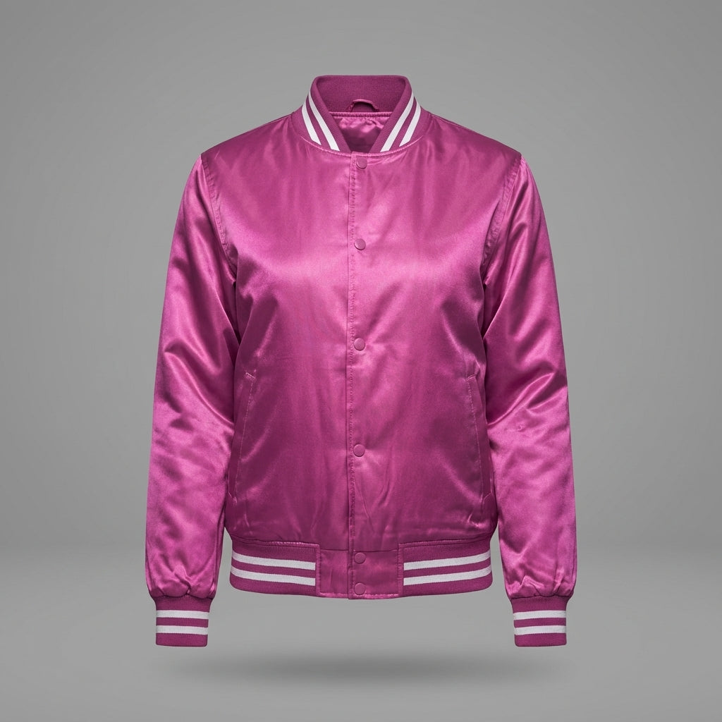 Pink Lagoon Women’s Pink Varsity Jacket