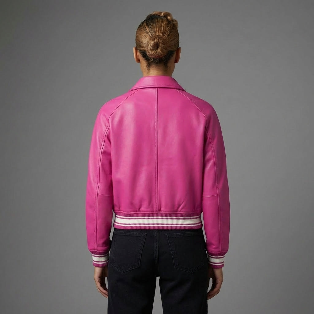 Pink Rebel Street Varsity Jacket for Women