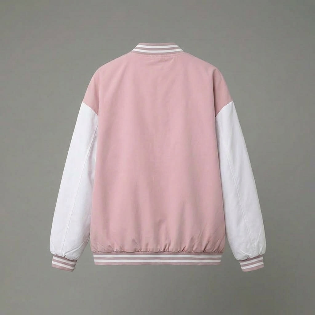 Pink varsity jacket women