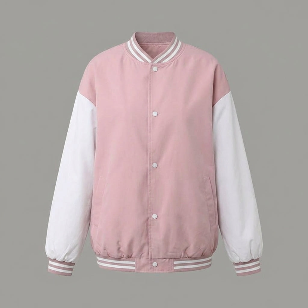 Pink varsity jacket women