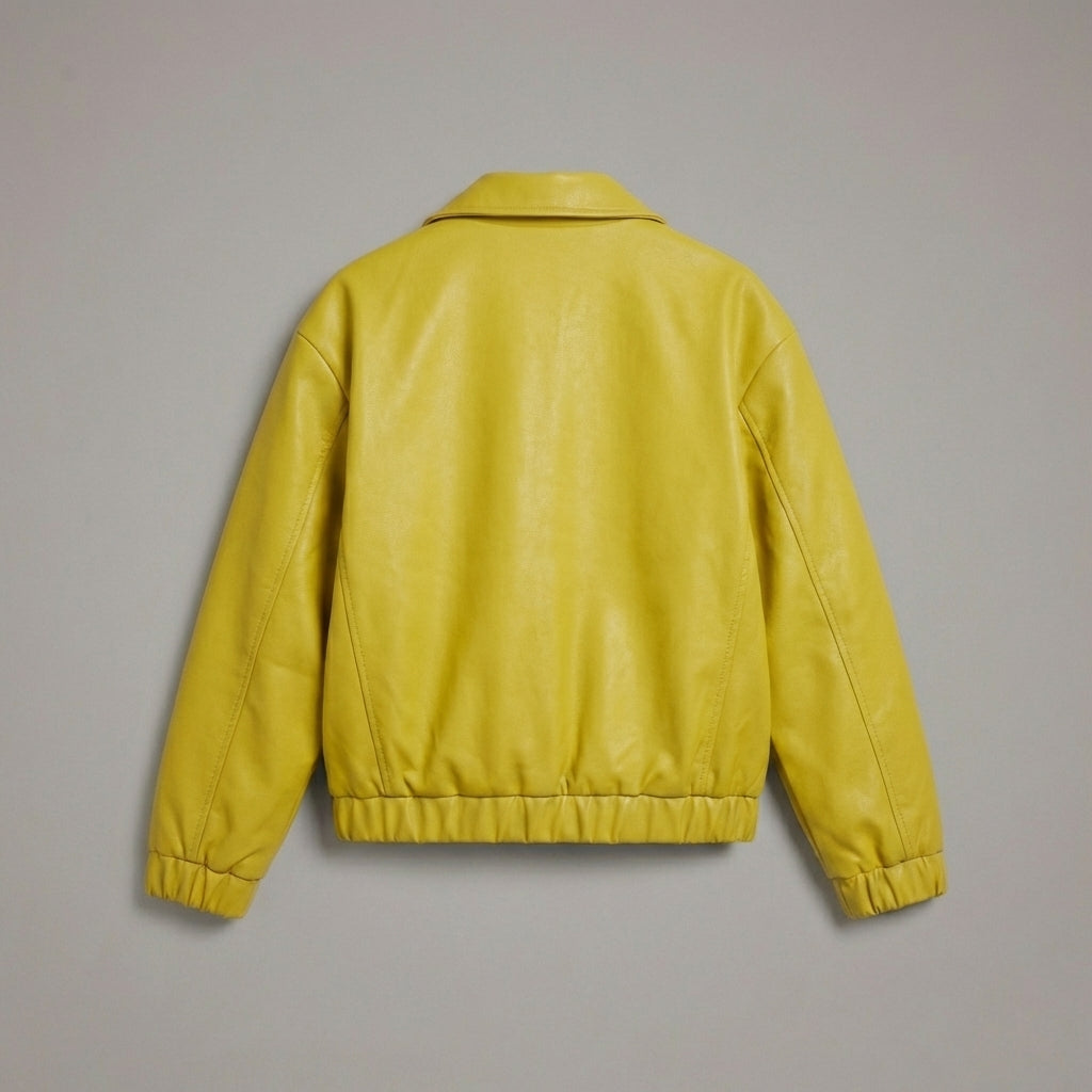 Lemon Glow Aura Women’s Varsity Jacket