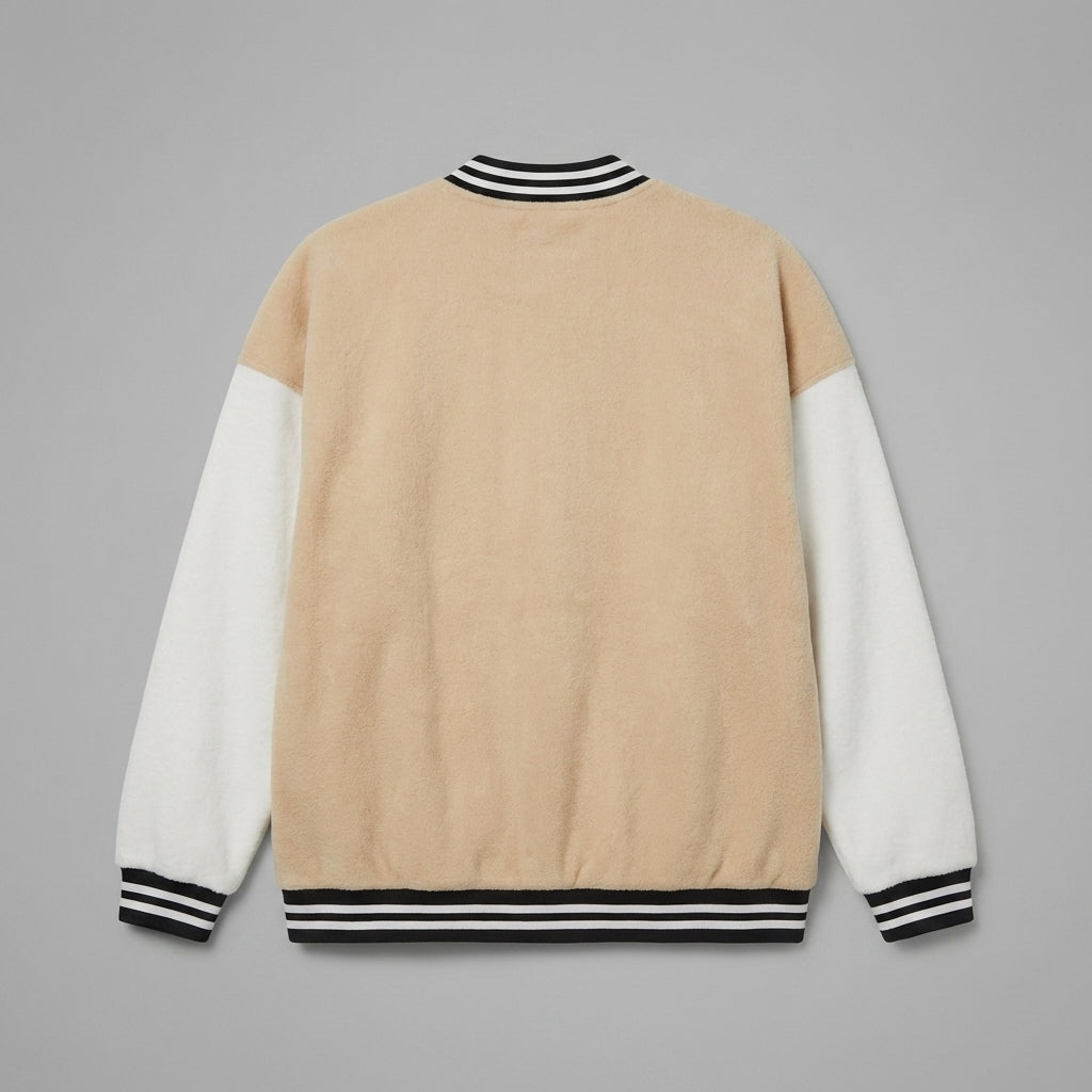 Beige Bliss Women’s Varsity Jacket