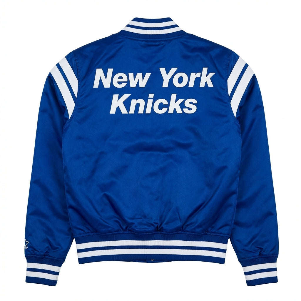 Midnight Blue Luxe Varsity Jacket