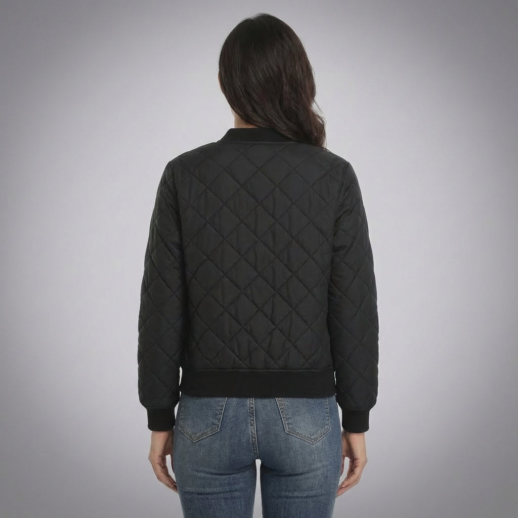 Midnight Black Women’s Varsity Jacket