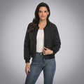 Midnight Black Women’s Varsity Jacket