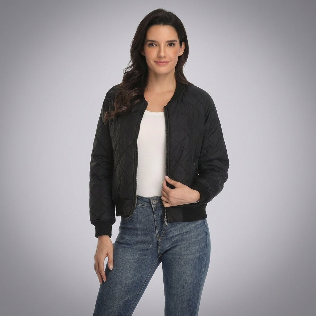 Midnight Black Women’s Varsity Jacket