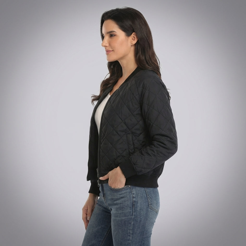 Midnight Black Women’s Varsity Jacket