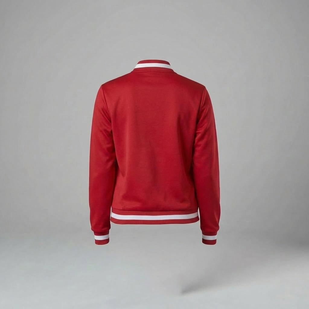 Red Essence Varsity Jacket