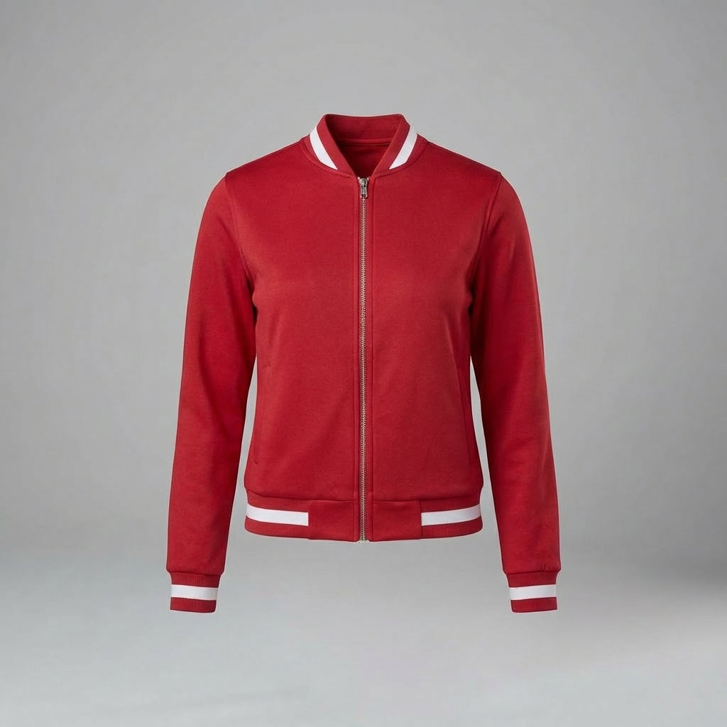 Red Essence Varsity Jacket
