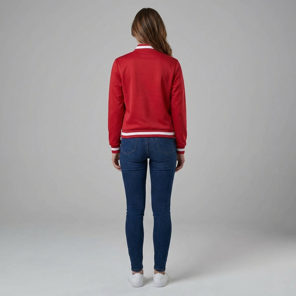 Red Essence Varsity Jacket