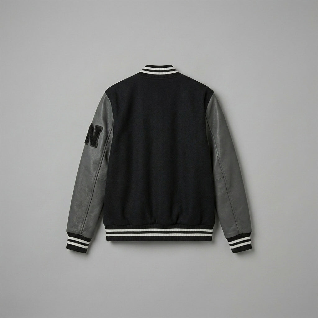 Shadow Slate Classic Varsity Jacket