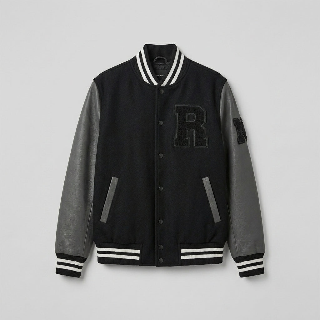 Shadow Slate Classic Varsity Jacket