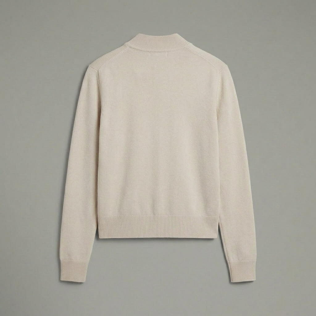 Beige Classic Varsity Jacket