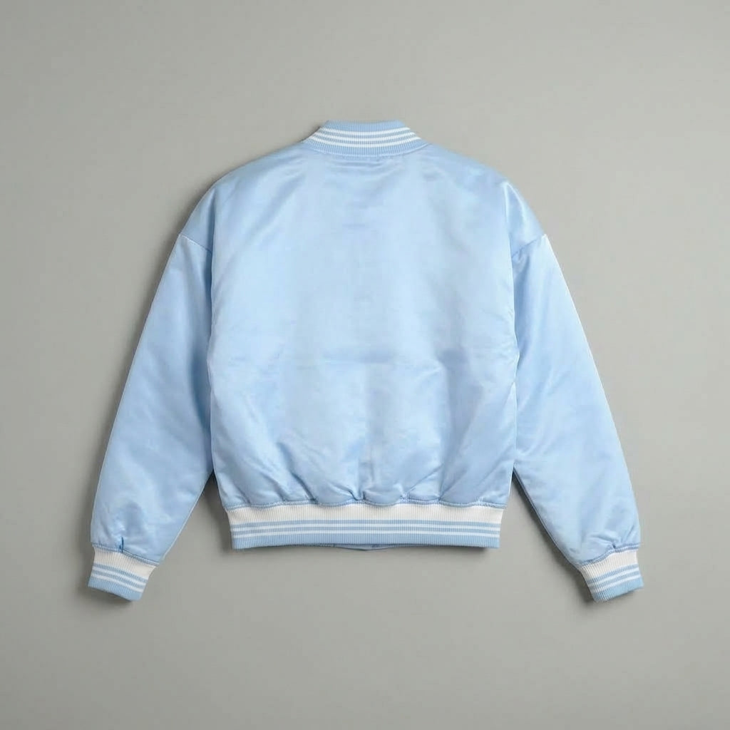 Sky Blue Chic Women’s Varsity Jacket