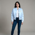 Sky Blue Chic Women’s Varsity Jacket