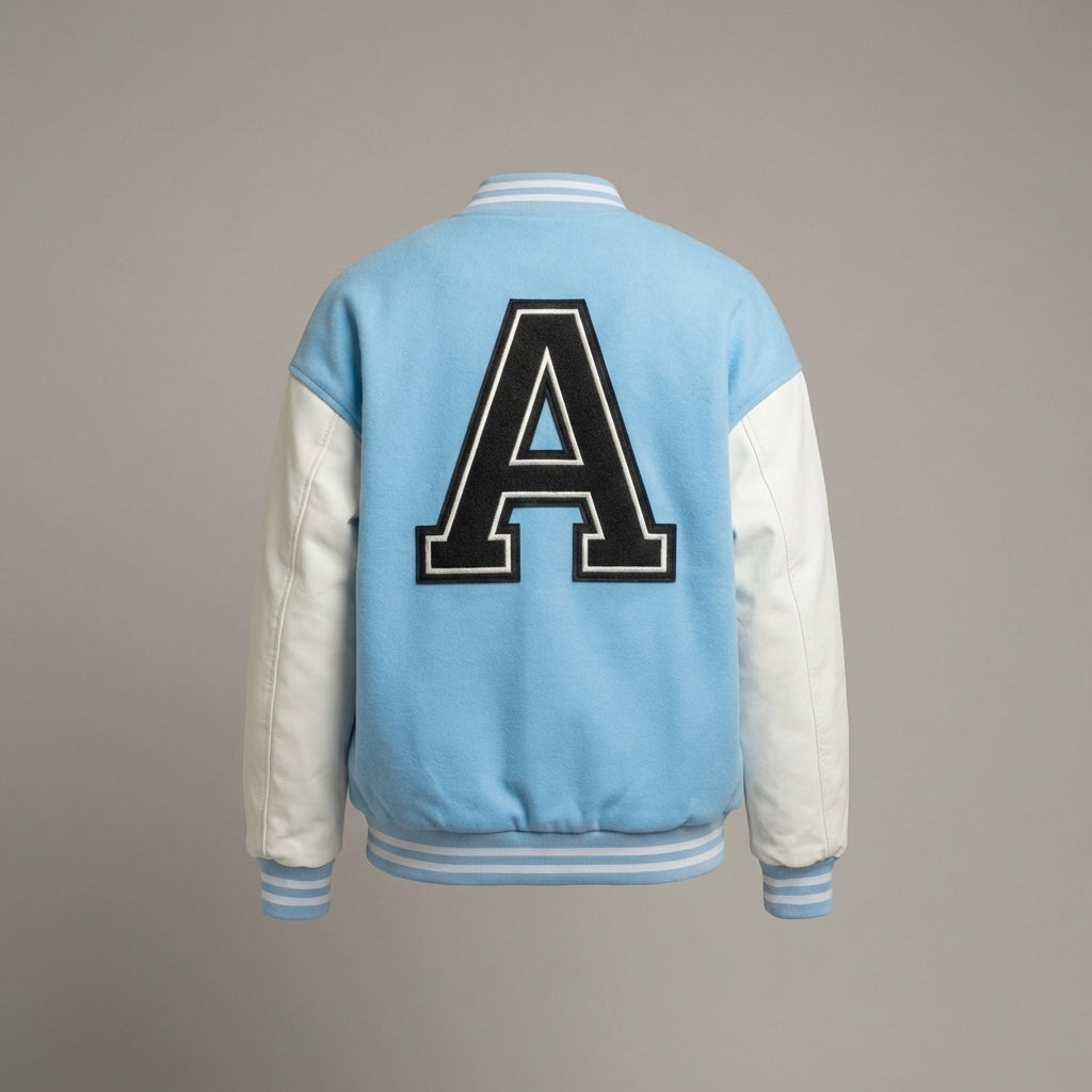 Sky Blue Classic Women’s Varsity Jacket