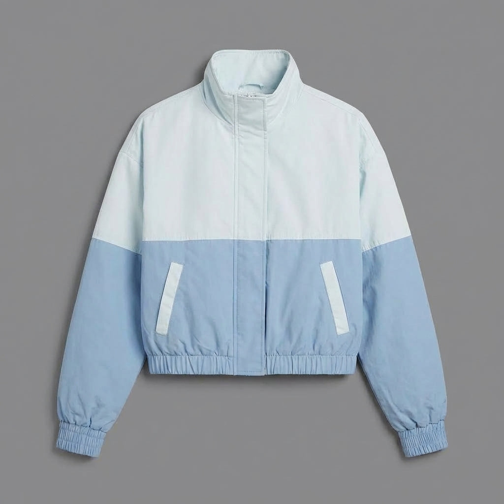 Sky Blue & White Women’s Varsity Jacket