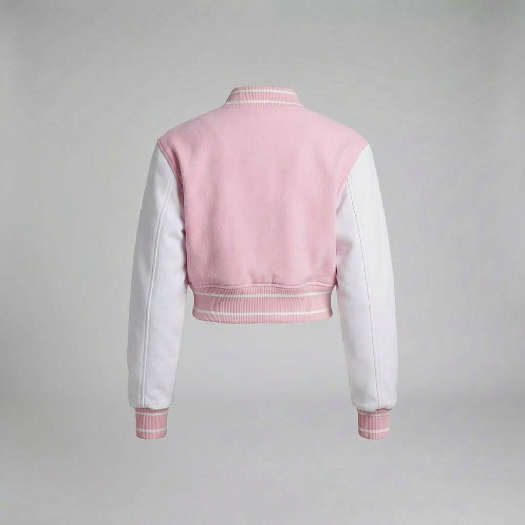 Soft Pink Luxe Women’s Varsity Jacket