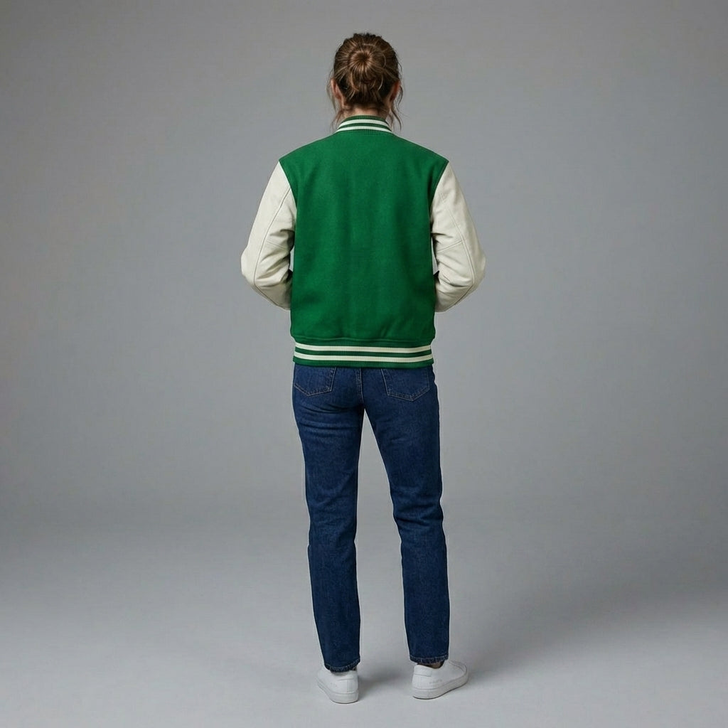 Sporty Parrot Luxe Classic Women’s Varsity Jacket