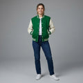 Sporty Parrot Luxe Classic Women’s Varsity Jacket