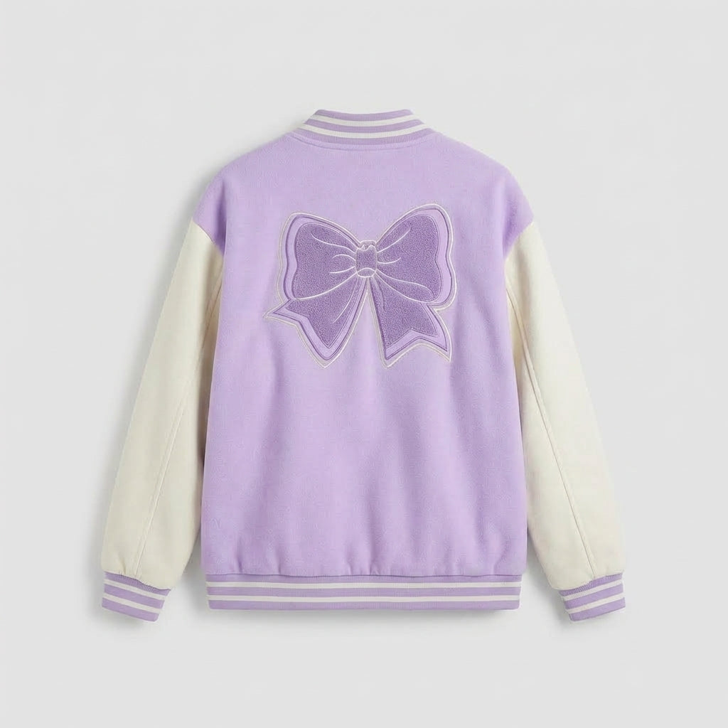 Sugar Lavender Varsity Jacket