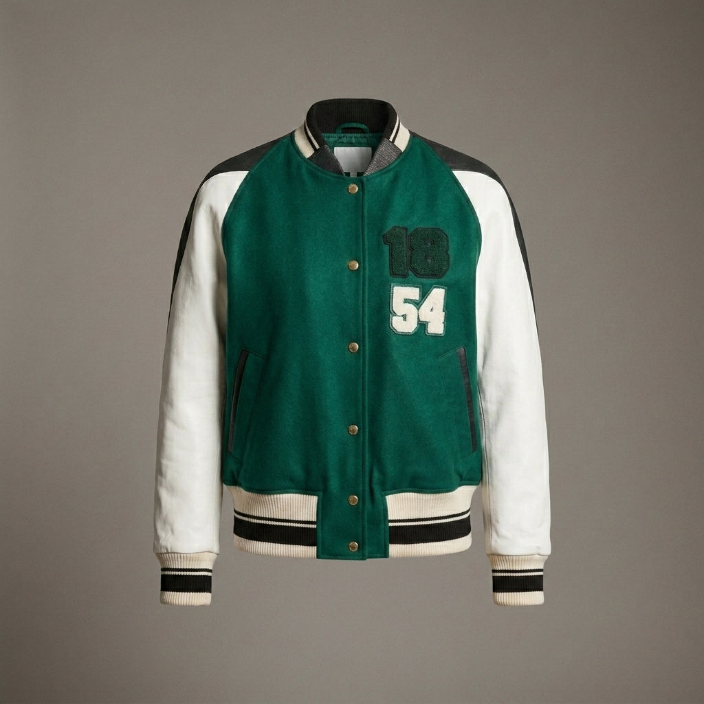 Tricolor Elegance Women’s Varsity Jacket