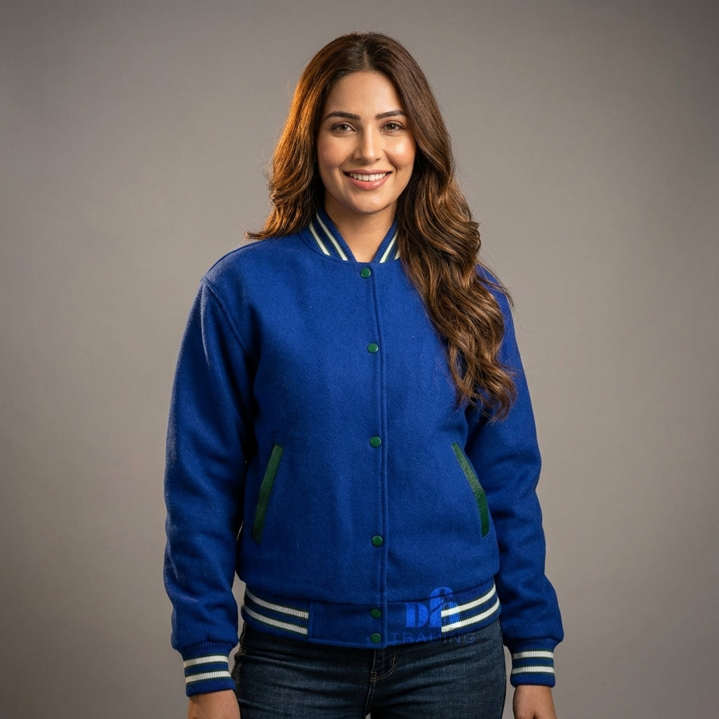 Varsity Vibe Women’s Blue Varsity Jacket