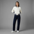 White Aura Classic Letterman Varsity Jacket