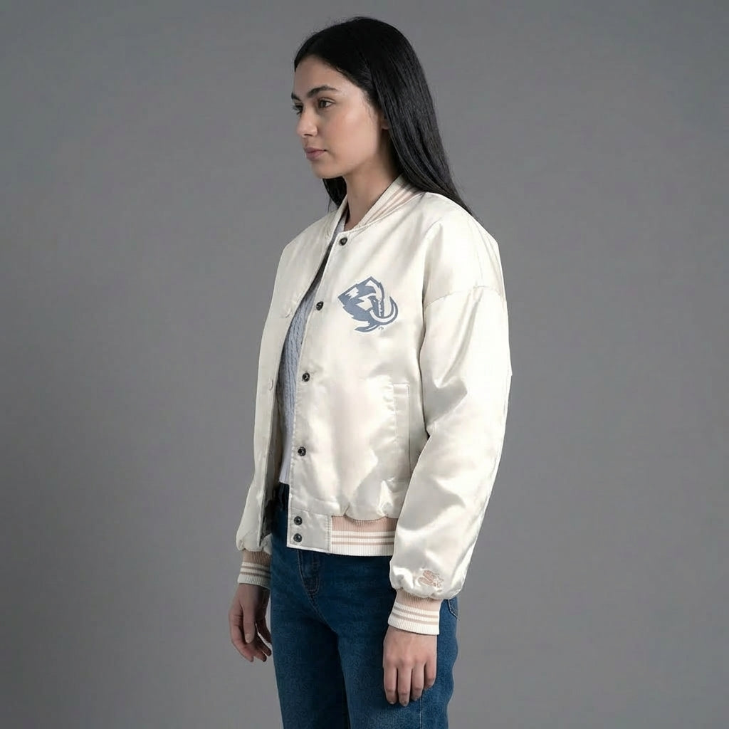 White Chic Women’s Varsity Jacket