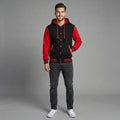 Men’s Hoodie Varsity Jacket – Cotton Baseball Letterman jacket