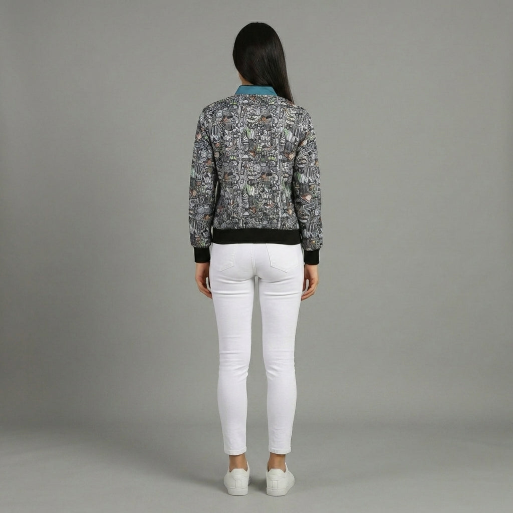 Aura Print Women’s Varsity Jacket