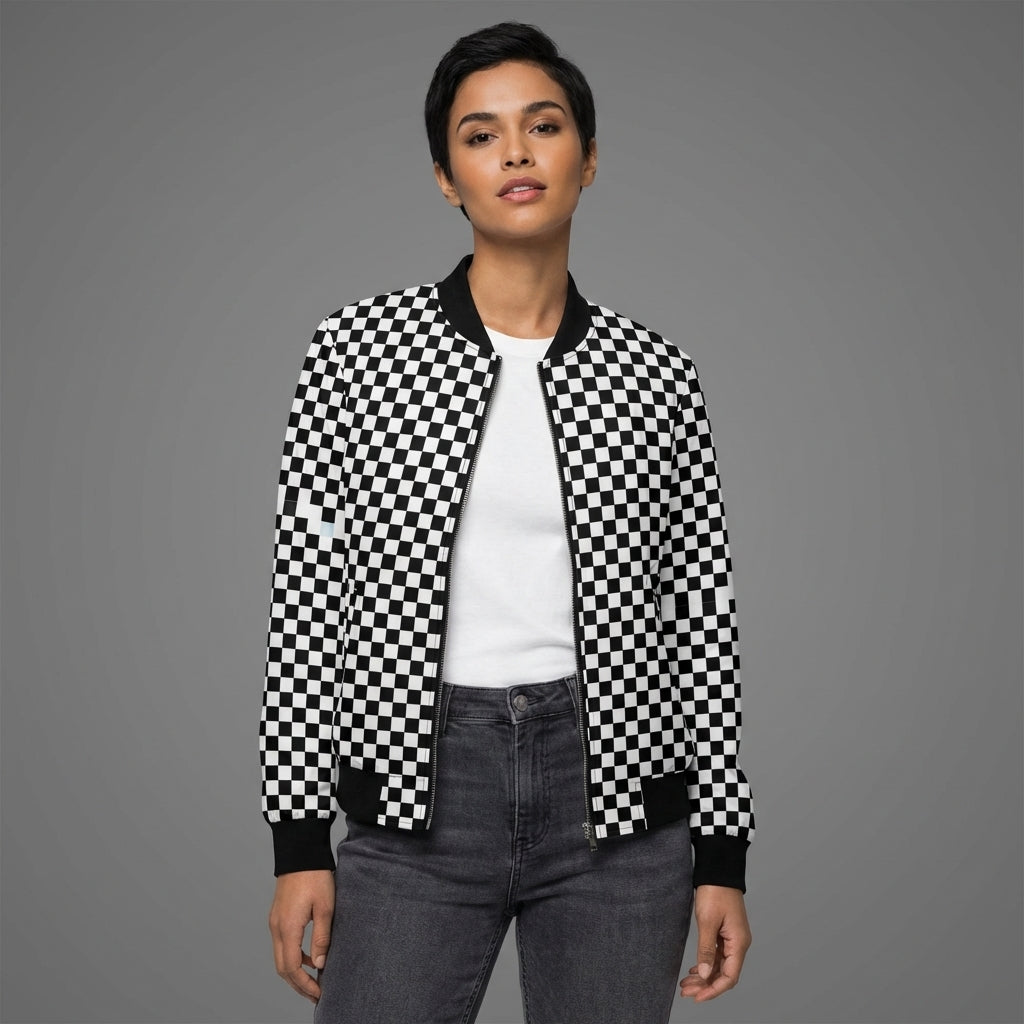 Plaid Chic Women’s Varsity Jacket