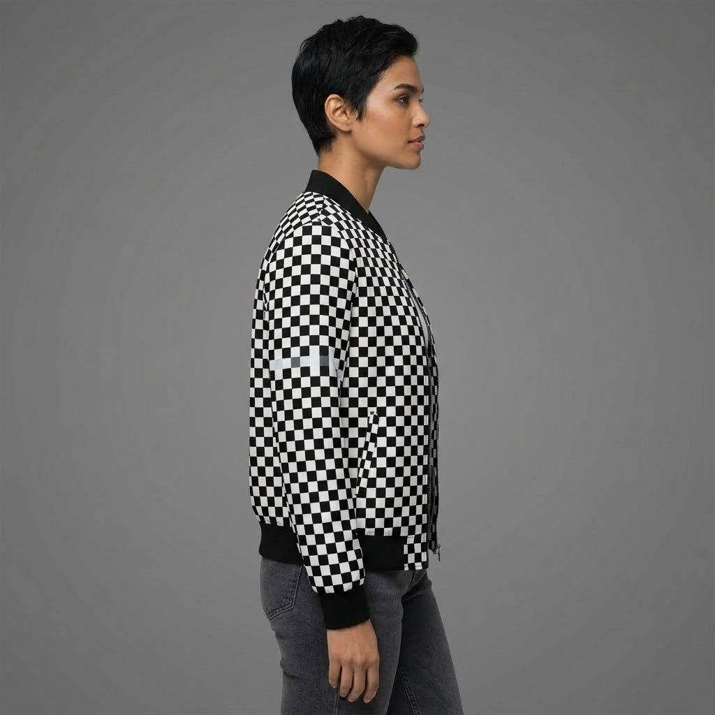 Plaid Chic Women’s Varsity Jacket