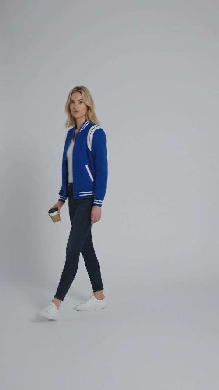 Arctic Blue Women’s Varsity Jacket