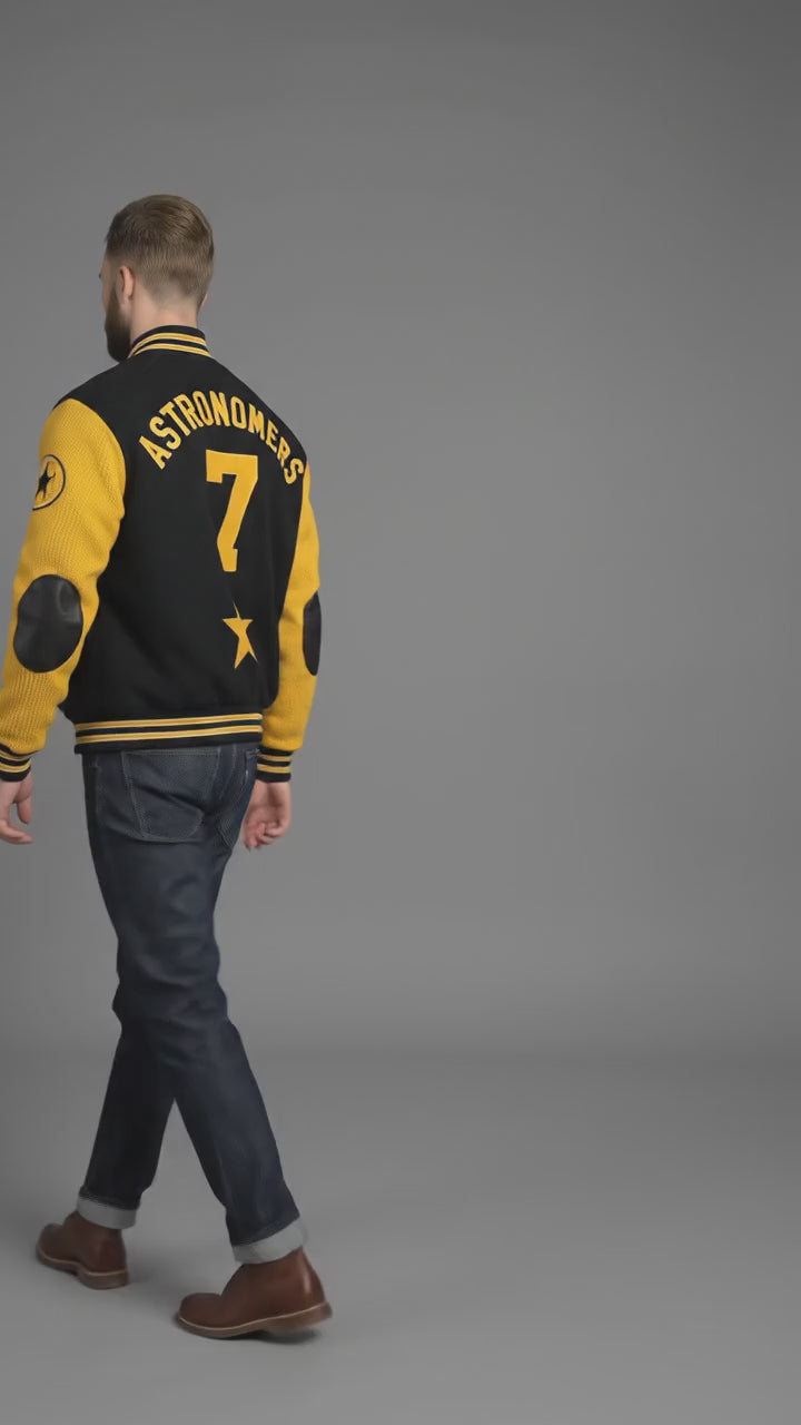 Men’s Winter Varsity Jacket – Wool Body Canvas Sleeves Breathable Letterman Style