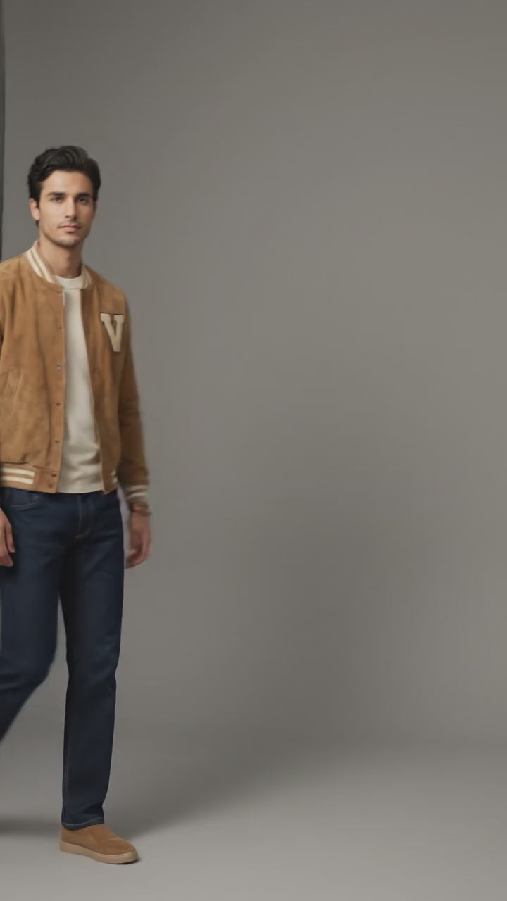 Men’s Casual Bomber Jacket – Lightweight Vintage Streetwear Style